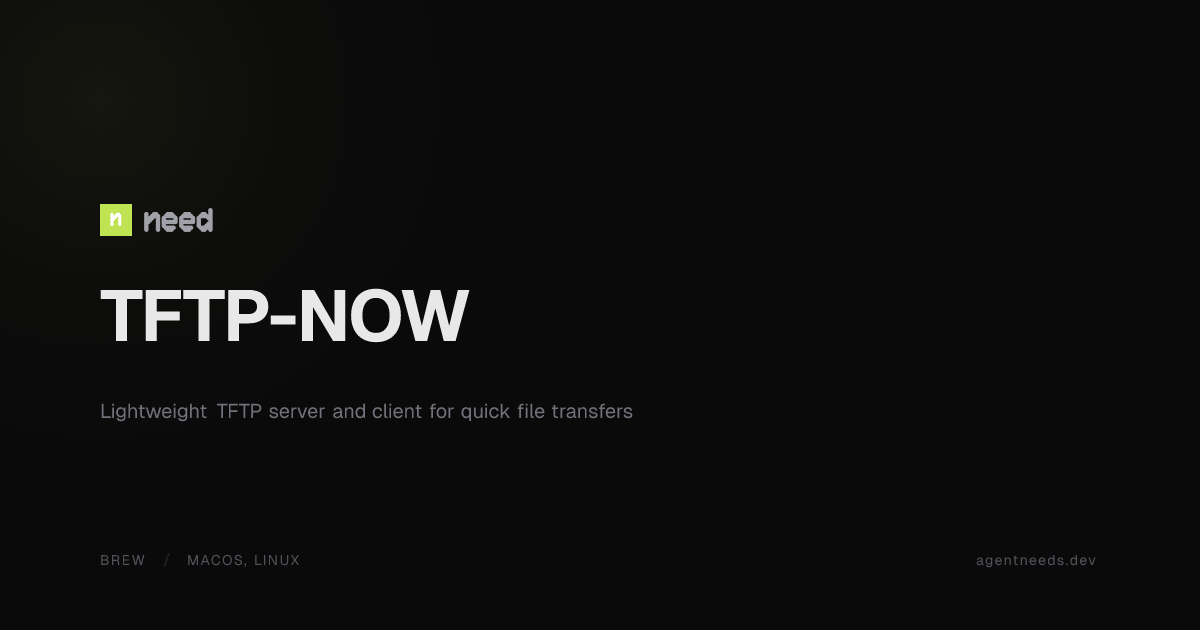 tftp-now - need